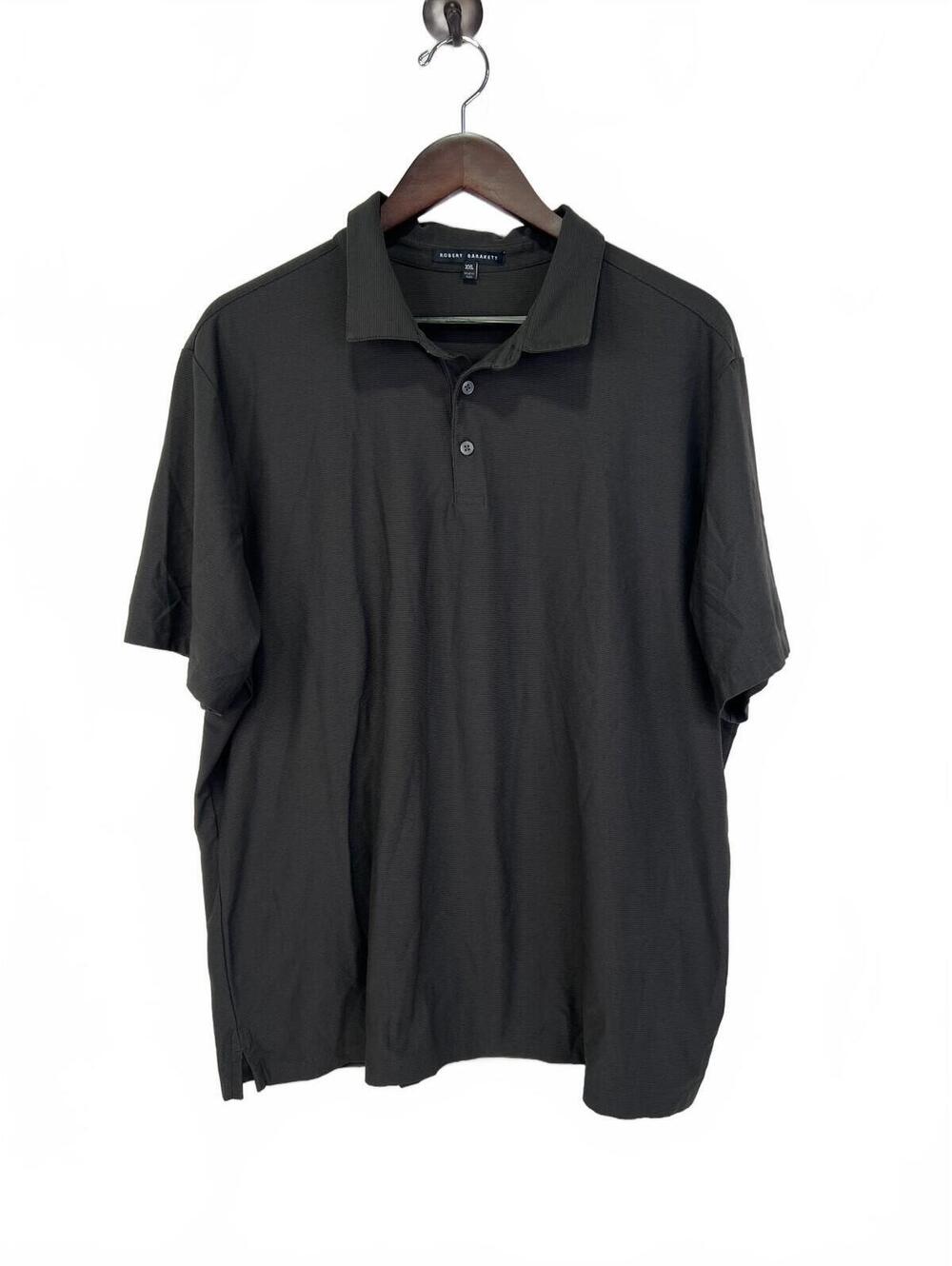 Robert Barakett Men's Polo Shirt XXL Black Cotton Blend